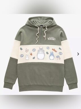 Studio Ghibli My Neighbor Totoro Forest Sprites Panel Hoodie - BoxLunch